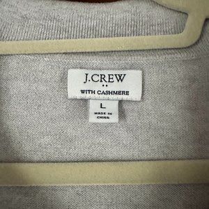 J. Crew Tan Cashmere Collared Sweater